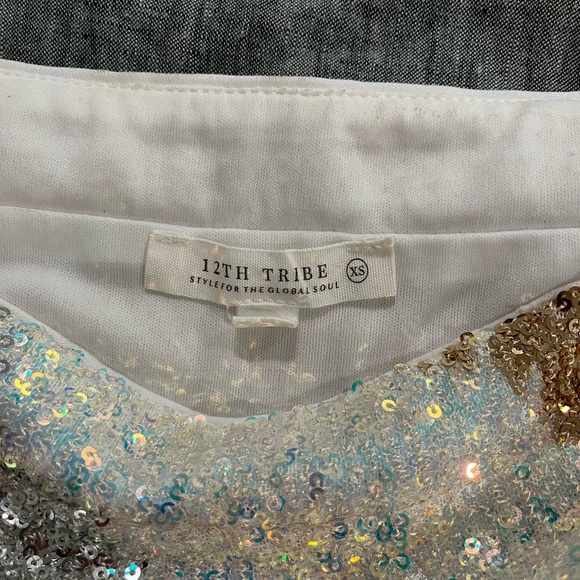 Genevieve 12th tribe multi sequin mini skirt - Picture 3 of 5